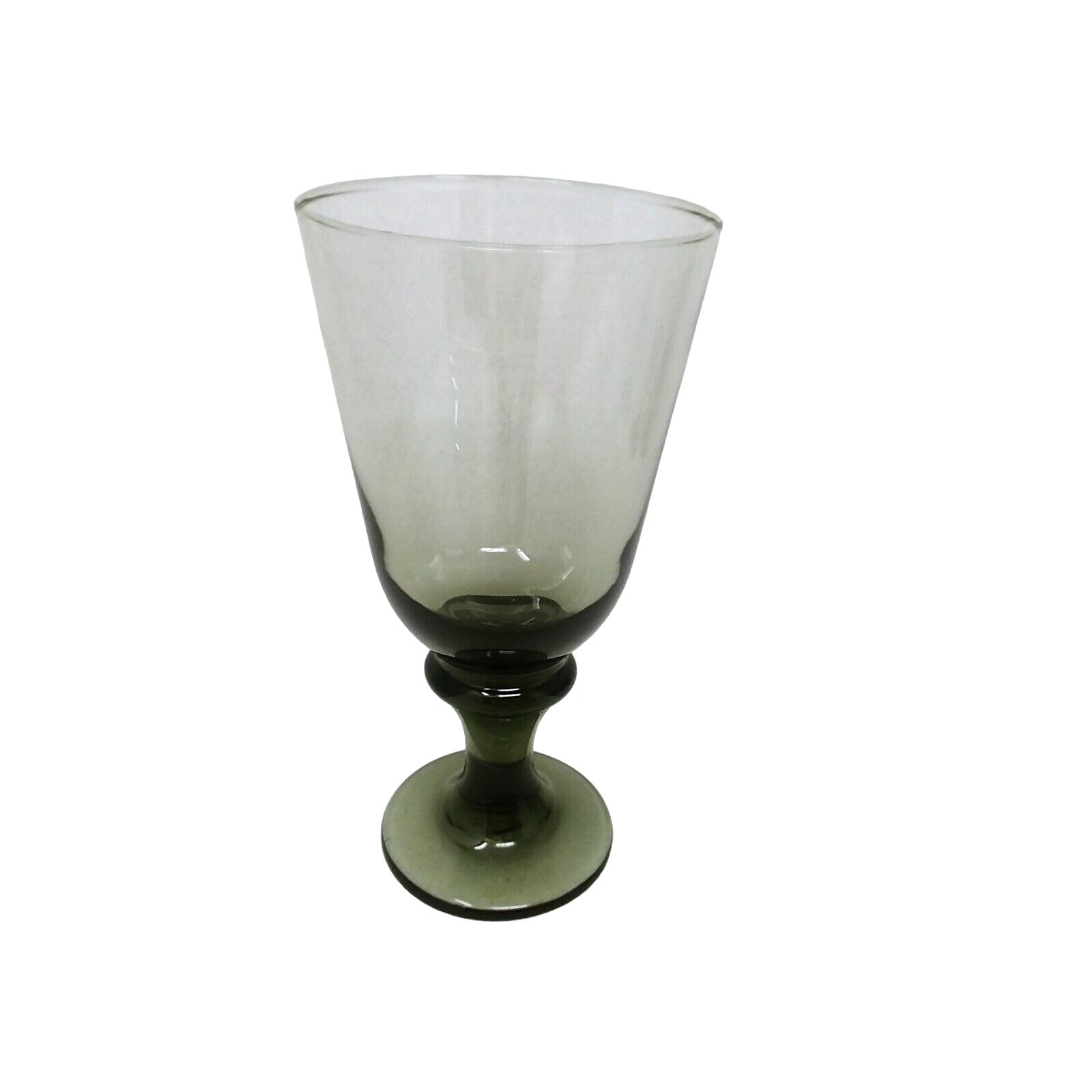 Libby Water Goblets 4 pc set Nova Black Glass Stemware 7" H Vintage