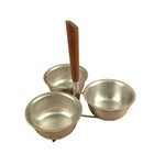 Load image into Gallery viewer, Condiments Serving Caddy Tray Scandinavian Style 3 Removal Cups Easy Serving
