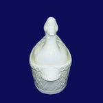 Load image into Gallery viewer, Soup Tureen White Ceramic Duck With Serving Ladle Basket Weave Bottom Vintage
