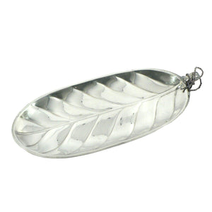 Tray Candy Nuts Condiments International Silver Co SilverPlate #8151 Leaf shape