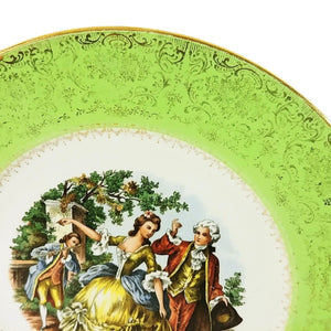 Decorative Collector Plate Imperial Salem China Co 23 Karat Edwardian Green