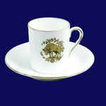 Load image into Gallery viewer, Espresso Demitasse Cup Saucer Zodiac Taurus Tuscan Fine Bone China Hallmarked

