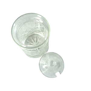 Crystal Clear Glass Jar With Lid & Spoon Notch For Sugar Honey Jam & More