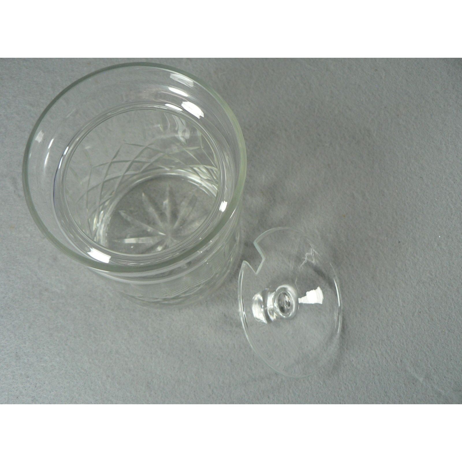 Crystal Clear Glass Jar With Lid & Spoon Notch For Sugar Honey Jam & More