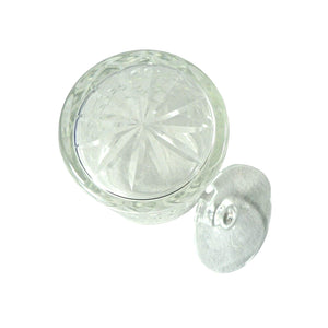 Crystal Clear Glass Jar With Lid & Spoon Notch For Sugar Honey Jam & More