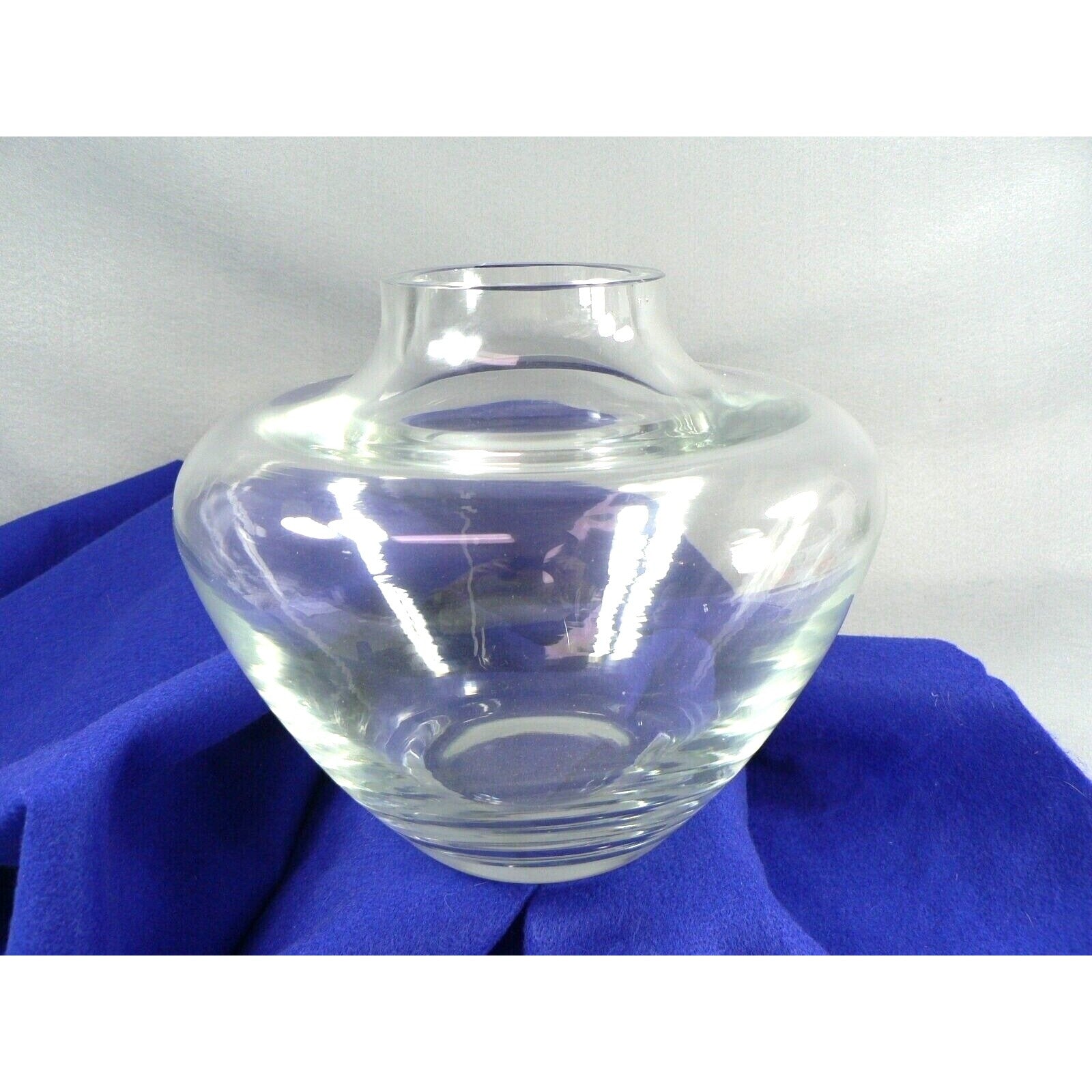 Art Glass Vase Thick Walled Modern Decorator Style