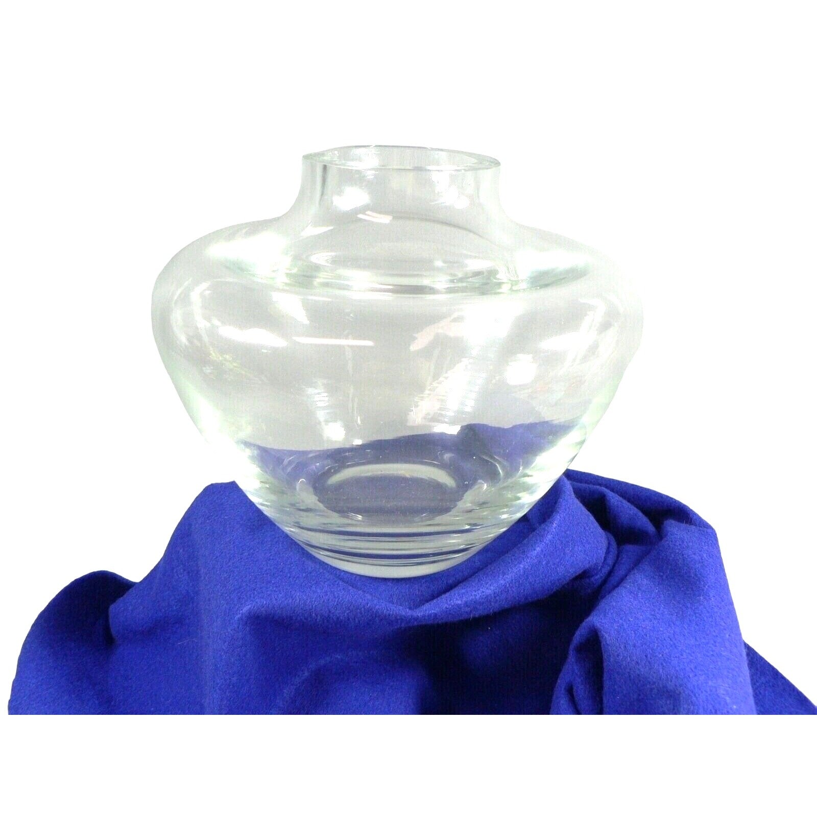 Art Glass Vase Thick Walled Modern Decorator Style