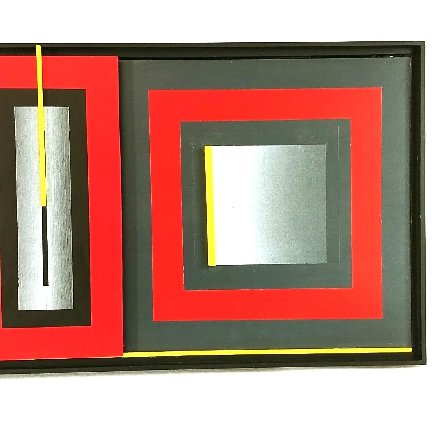 Contemporary Abstract Art 3d Wall Sculpture Construction Relief by Mike Collins