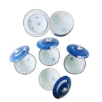 Load image into Gallery viewer, Asian Cups with Lids Tea Saki Sauce Storage Dip Ceramic Set of 5

