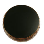 Load image into Gallery viewer, Wooden Storage Bin Basket Drum Shape Asian Painted Floral Lid
