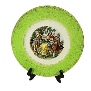 Decorative Collector Plate Imperial Salem China Co 23 Karat Edwardian Green