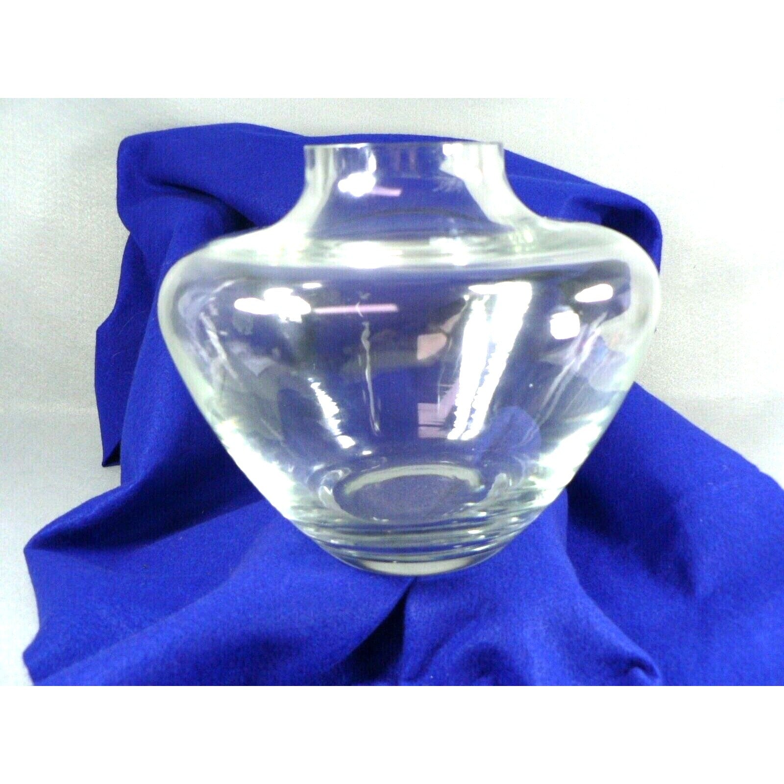 Art Glass Vase Thick Walled Modern Decorator Style