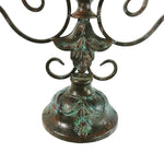 Load image into Gallery viewer, Decorative Metal Candelabra With Patina Finish 3 Arm Taper Candle Holder 17.5&quot; Tall
