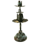 Load image into Gallery viewer, Decorative Metal Candelabra With Patina Finish 3 Arm Taper Candle Holder 17.5&quot; Tall
