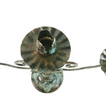 Load image into Gallery viewer, Decorative Metal Candelabra With Patina Finish 3 Arm Taper Candle Holder 17.5&quot; Tall
