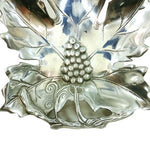 Load image into Gallery viewer, Grape Leaf Serving Dish Tray Cast Aluminum Collectible Metalware Made in India
