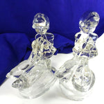 Load image into Gallery viewer, Girl and Goose Glass Bookends Vintage
