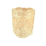Load image into Gallery viewer, Vase Ornate 8 Panel Glass Embossed Bird Design Saw Tooth Rim
