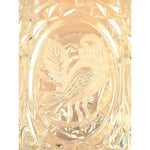 Load image into Gallery viewer, Vase Ornate 8 Panel Glass Embossed Bird Design Saw Tooth Rim
