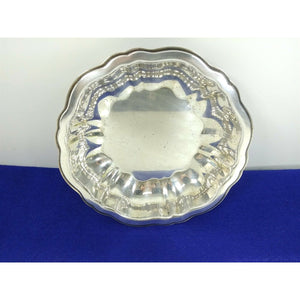 Oneida Silver-Plated Round Bowl Scalloped Edges Hallmarked Snacks Trinket Dish