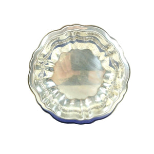 Oneida Silver-Plated Round Bowl Scalloped Edges Hallmarked Snacks Trinket Dish
