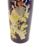 Load image into Gallery viewer, Japanese Vase White Cranes Gold Accents Ceramic Hallmarked Vintage Decor 10&quot;
