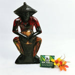 Load image into Gallery viewer, Wooden Figurine Man Playing Drum Ghana
