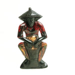 Load image into Gallery viewer, Wooden Figurine Man Playing Drum Ghana
