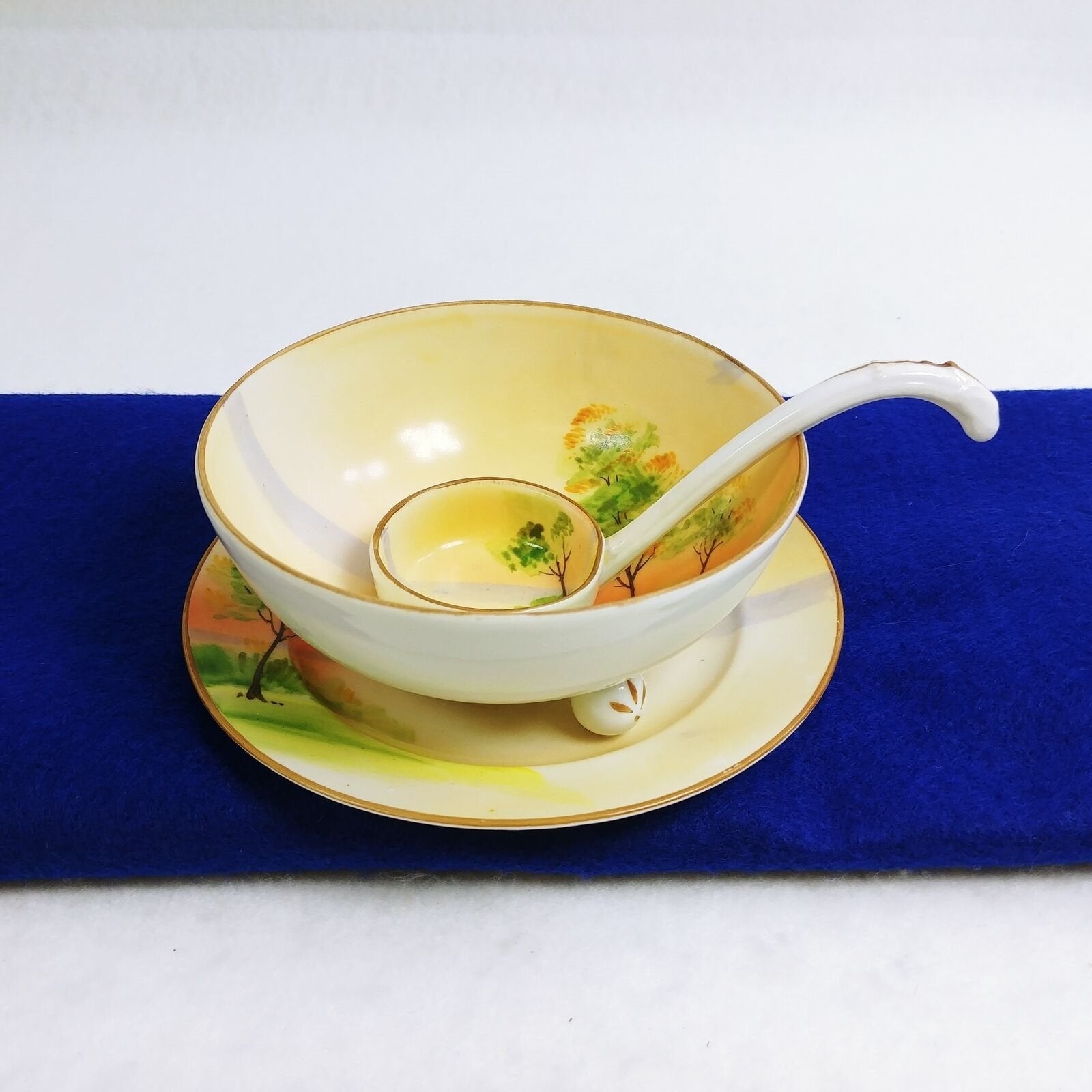 Nippon 3 Piece Mayo Set Hand Painted