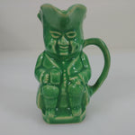 Load image into Gallery viewer, Colonial Man Creamer Pitcher Green With Handle Approx 4&quot; Tall
