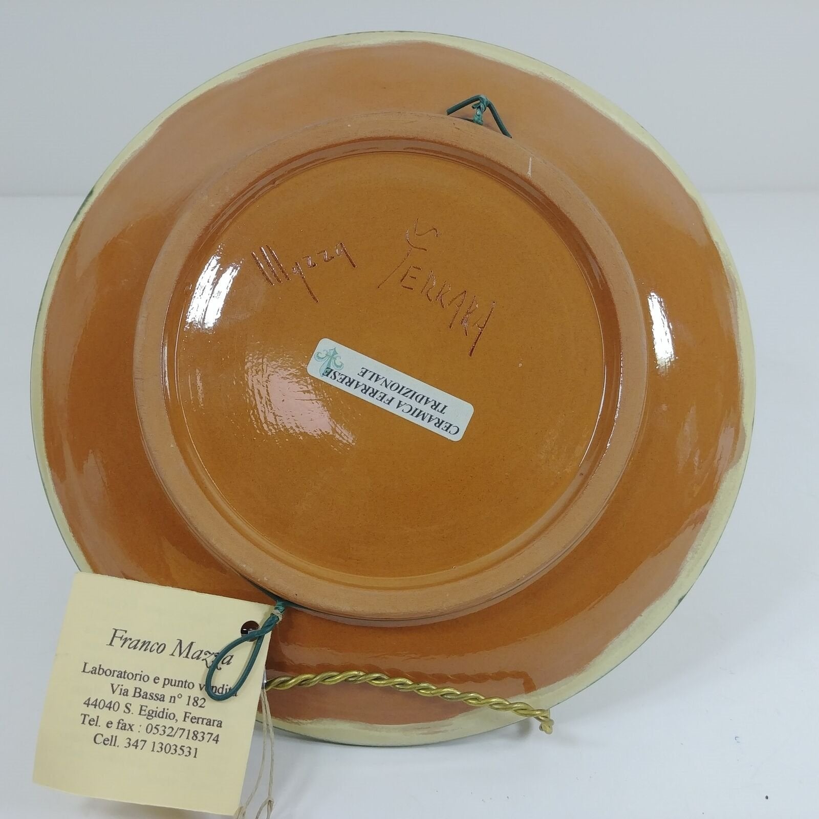 Collector Plate Artist Created Signed Franco Mazza from Italy