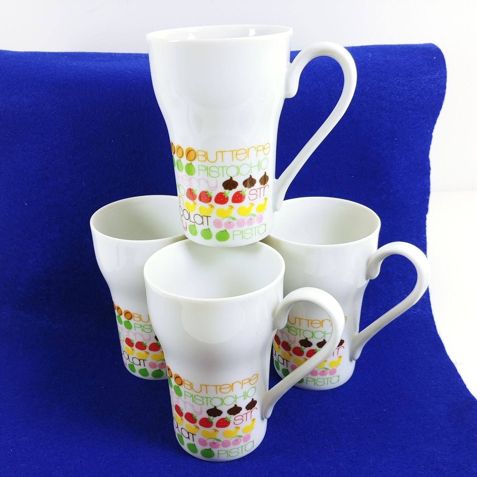 Toscany Collection Ice Cream Coffee Float Mugs 4 pc set