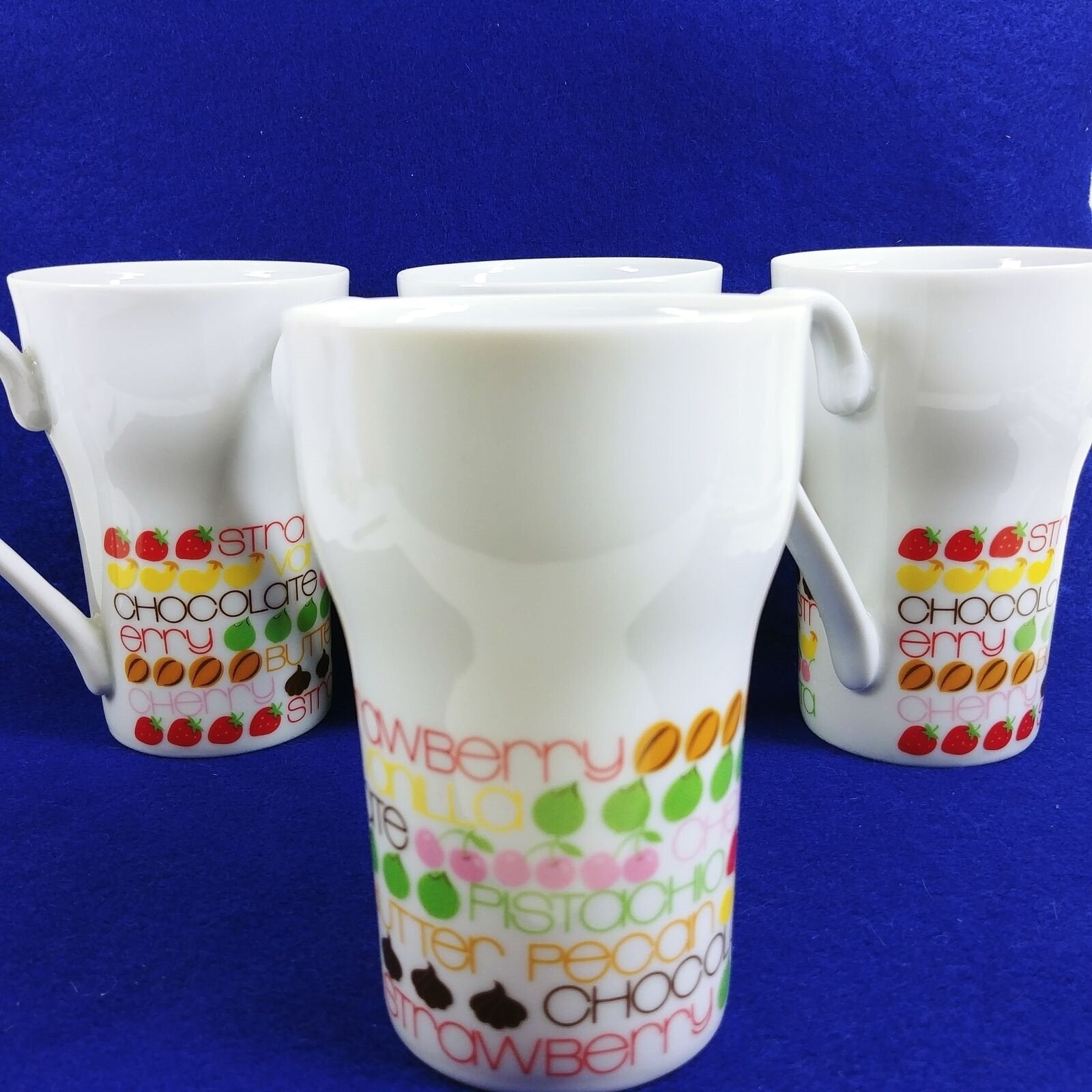Toscany Collection Ice Cream Coffee Float Mugs 4 pc set
