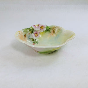 J & C Bavaria Dish Floral Design Louise Hallmark Stamped on Bottom Old Vintage