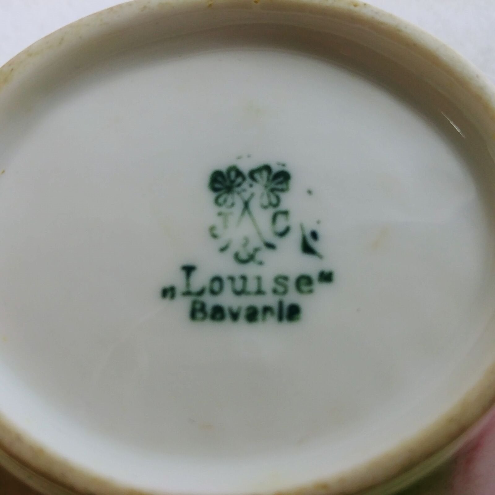 J & C Bavaria Dish Floral Design Louise Hallmark Stamped on Bottom Old Vintage