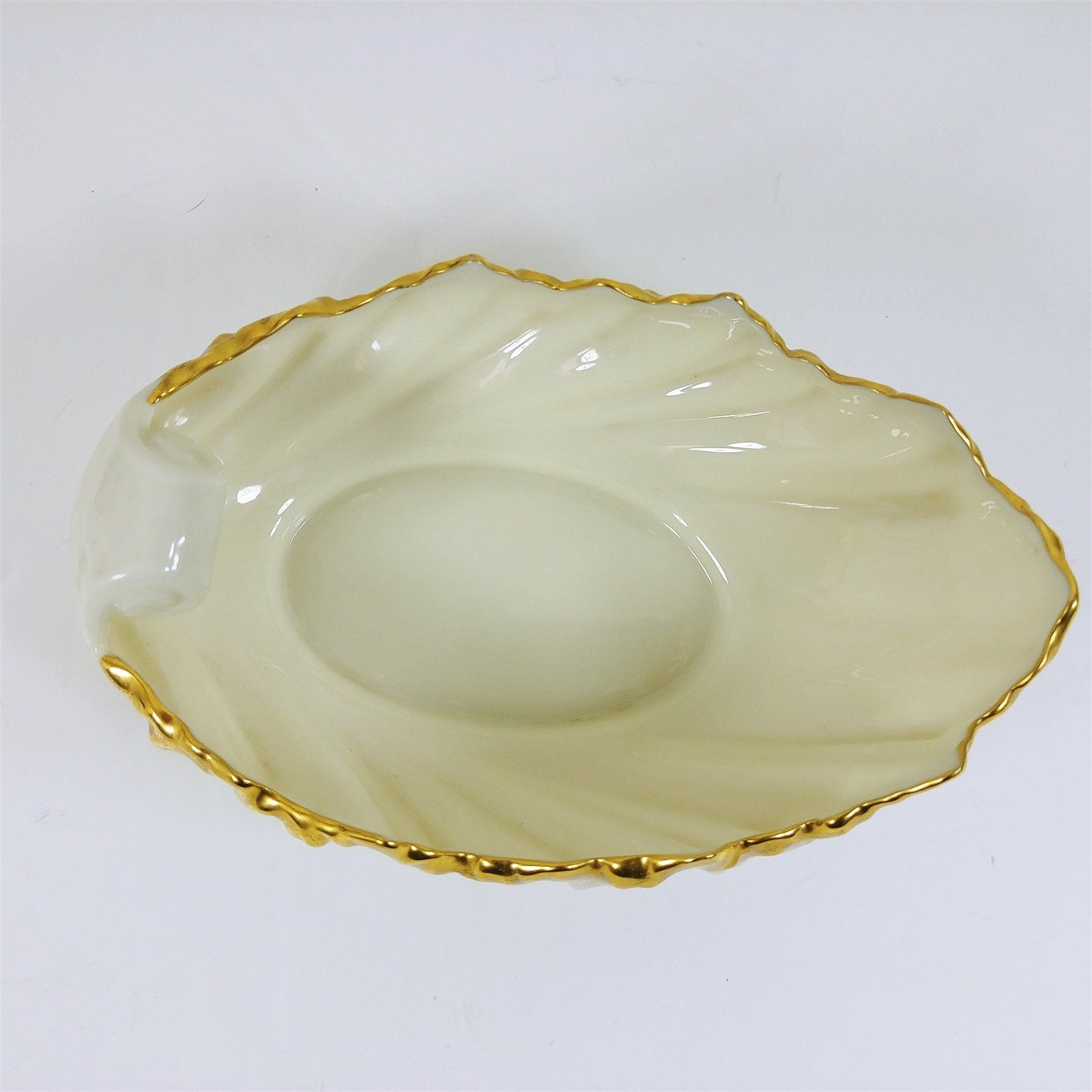 Lenox Acanthus Leaf Serving Bowl with Gold Rim   4885g1561b