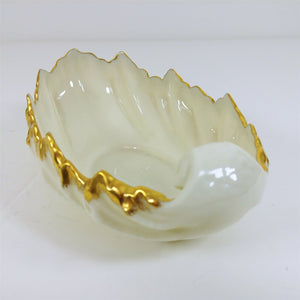 Lenox Acanthus Leaf Serving Bowl with Gold Rim   4885g1561b