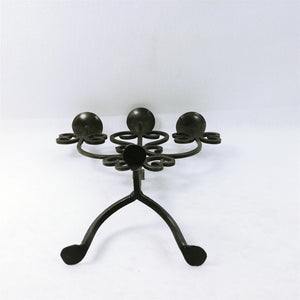 Candelabra Pillar Candle Stand Metal 3 Candle Holder plates 16"
