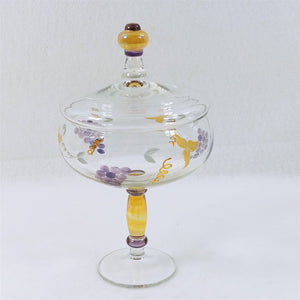 Glass Compote With Lid