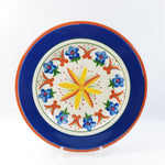 Load image into Gallery viewer, Giftcraft Mexican Sunrise Platter 11 1/2&quot; Blue Band Flowers 2003
