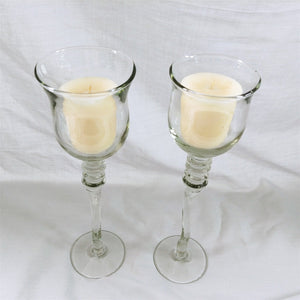Cordial Aperitif Glasses or Votive Candle Holders Curvy Stems