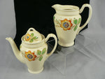 Load image into Gallery viewer, Teapot Pitcher w/ Lid &amp; Creamer Made in England Floral Pattern
