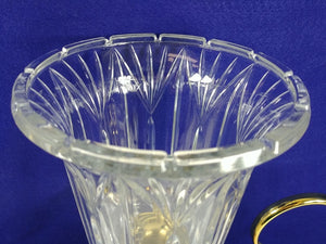 Hurricane Lamp Taper Candle Holder w/ Handle Glass Wind Shade Heavy Pc.