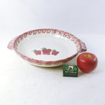 Load image into Gallery viewer, Casserole Pie Plate Neher 1996 Spongeware Glazed Stoneware Apples With Recipe
