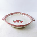 Load image into Gallery viewer, Casserole Pie Plate Neher 1996 Spongeware Glazed Stoneware Apples With Recipe
