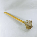 Load image into Gallery viewer, Kitchen Strainer Large Wire Scoop with 15in Wood Handle Vintage

