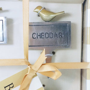 Cheese Markers Bombay Polish Aluminum Birds Gift Box NIB