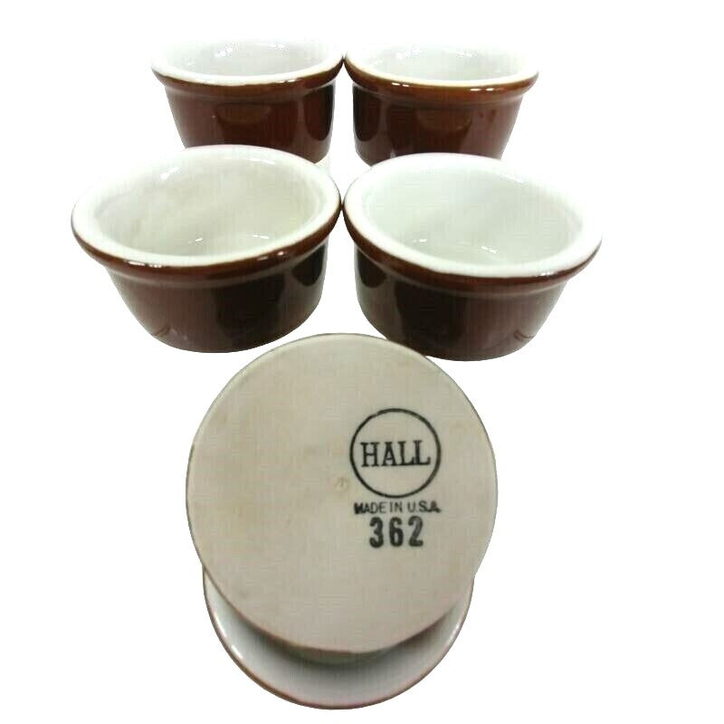 Hall Restaurant Ware Individual Bowl Set of 6 #362 Brown