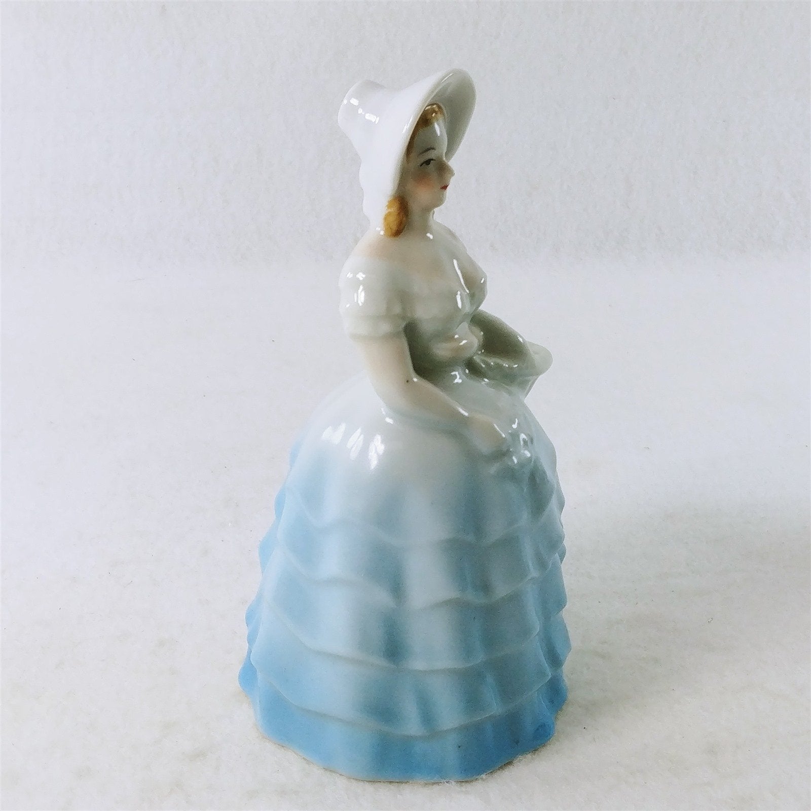 Planter Lady Female Figurine in Dress Hat Ceramic 7"