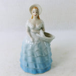 Load image into Gallery viewer, Planter Lady Female Figurine in Dress Hat Ceramic 7&quot;
